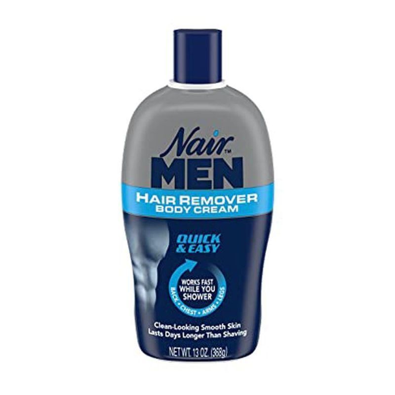 正销销☆US Direct Mail Nair Nair ครีมกําจัดขนผู้ชายกลับหน้าอกขาแขนไม่เจ็บปวดกําจัดขนอ่อนโยน 368g5-18p