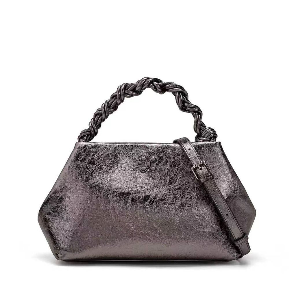 GANNI Female BAG BOU BAG สไตล์ใหม่หกเหลี่ยมไหล่เดียวแบบพกพากระเป๋า Messenger กระเป๋าแฟชั่นหญิง