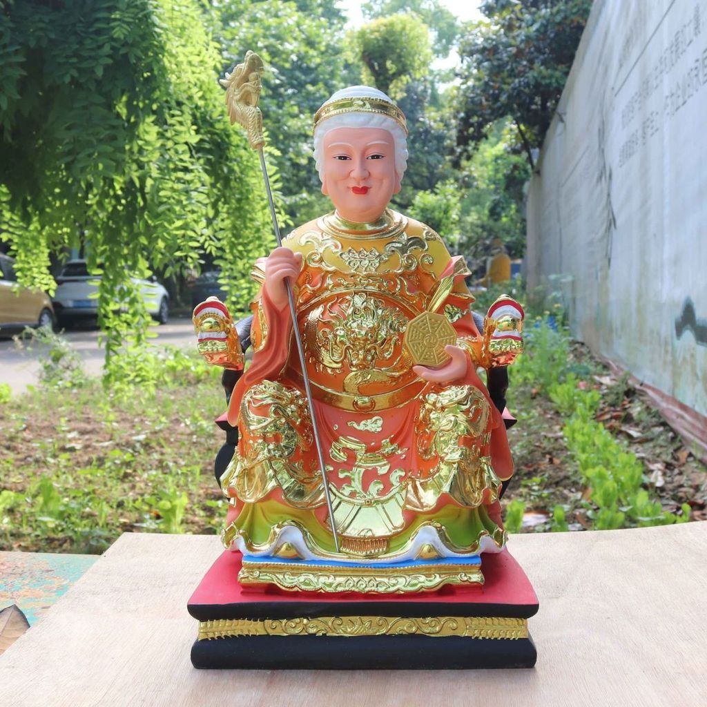 [มีบีนส์ปลุกเสก] Lishan Gossip รูปปั้นเทพธิดา Lishan Bagua แม่เก่ารูปปั้นพระพุทธรูปเรซิน Qingshengzu