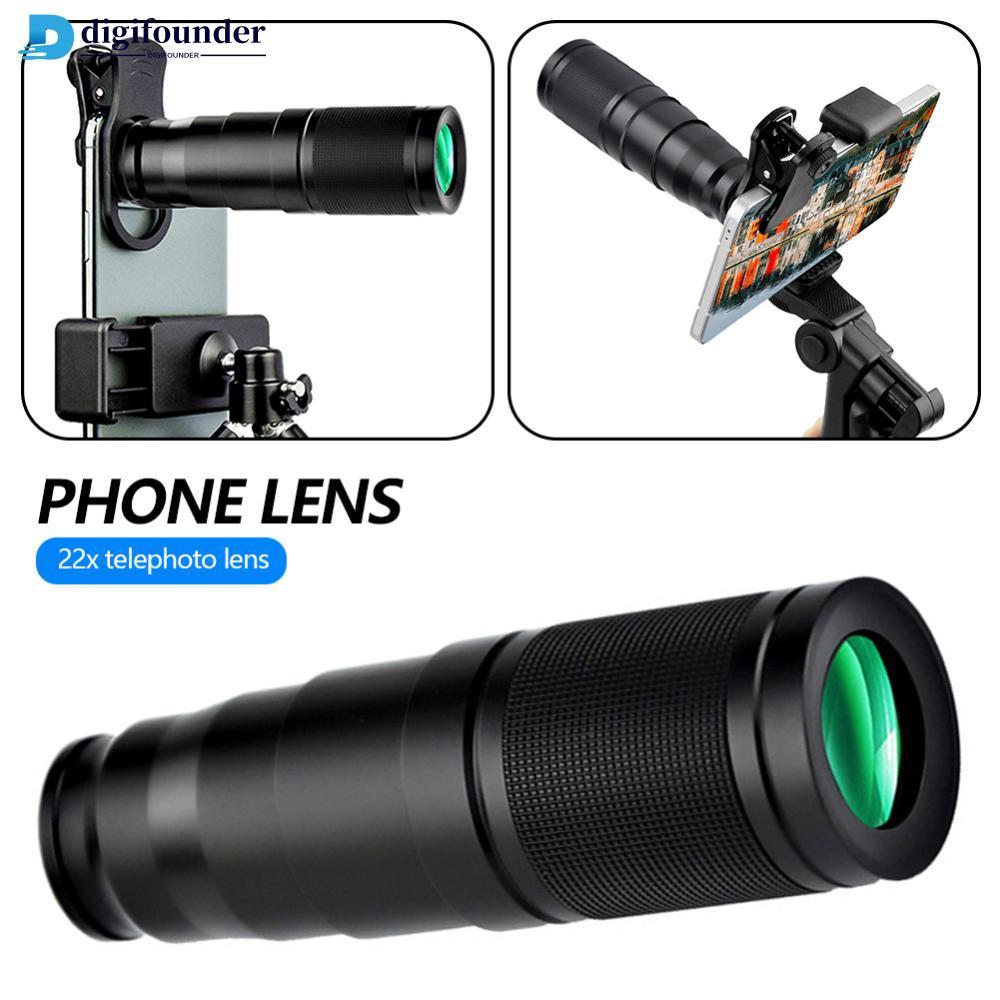 DIGIFOUNDER 22x อลูมิเนียม HD Professional ซูมเลนส์ Telephoto สําหรับสมาร์ทโฟน BAK4 Prism FMC เคลือบ