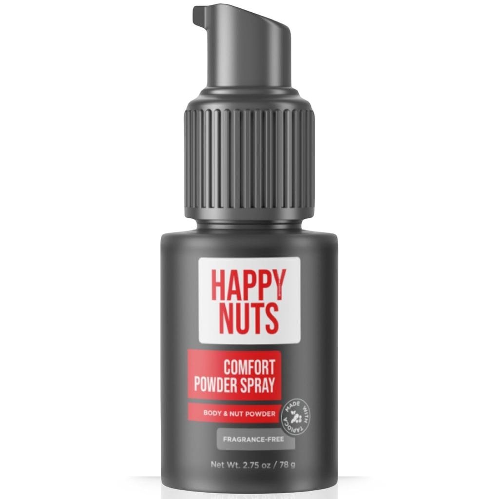 HAPPY NUTS Comfort Powder: Anti Chafing & Mens Deodorant, Aluminium-Free, Sweat and Odor Control for