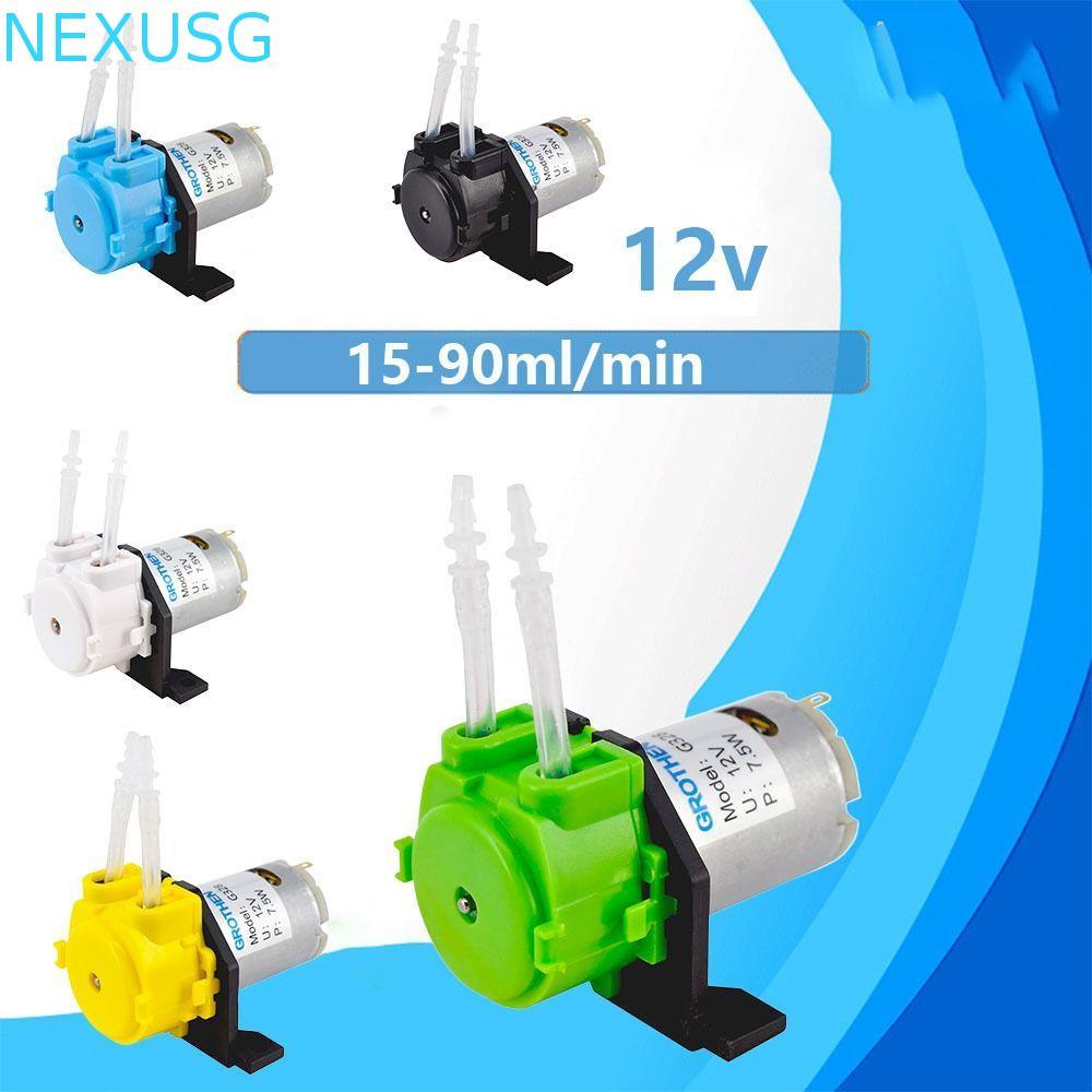 NEXUSG 12V DC Dosing Pump, 3*5 ขนาด DC Powered Peristaltic ปั๊ม, Precision ปั๊ม 12 V/24 V แรงดันไฟฟ้า DIY ใช้งานร่วมกับ Peristaltic Design Aquarium ปั๊ม Aquarium ใช้