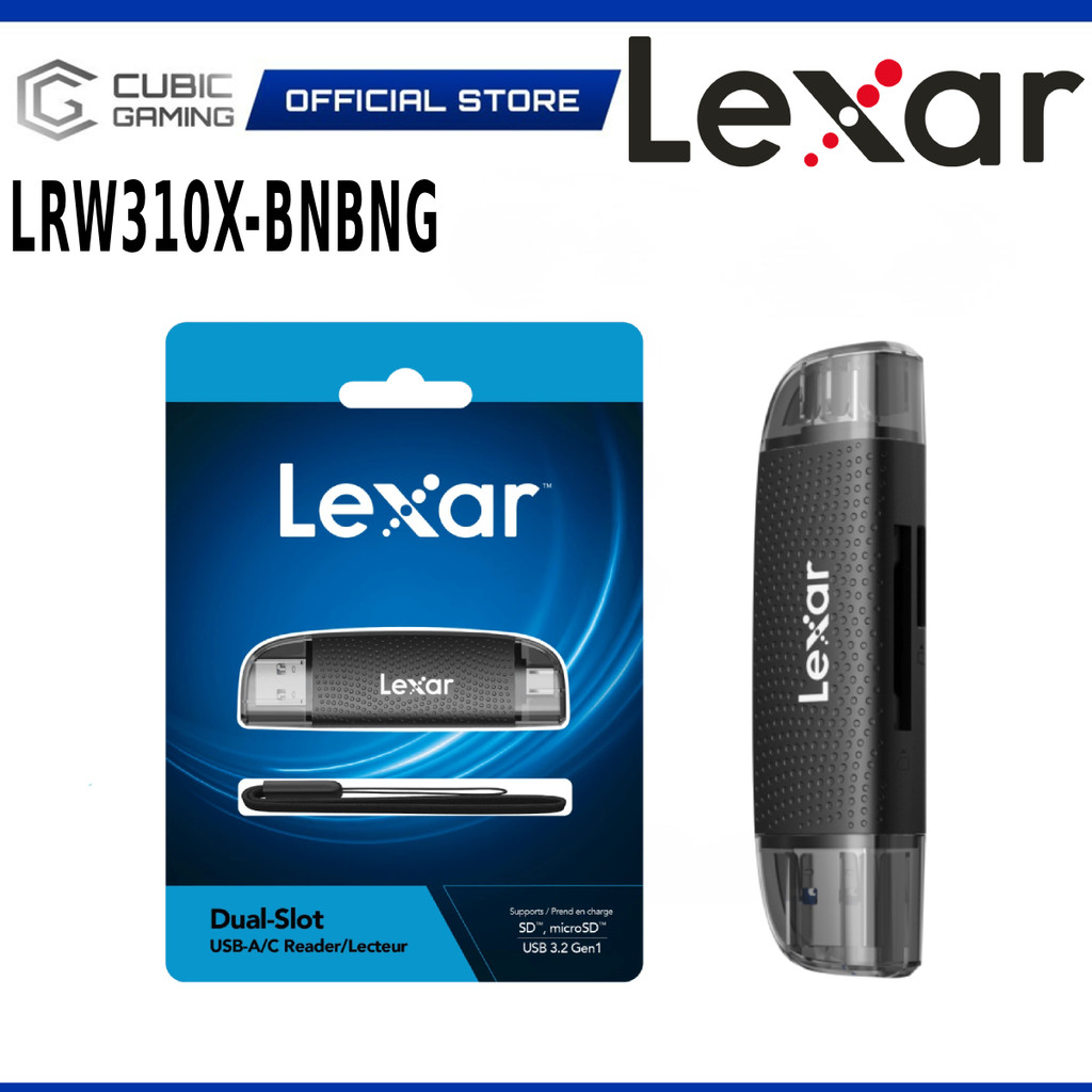 LEXAR RW300/LRW310X DUAL SLOT CARD READER พร้อม USB 3.2 GEN 1 USB-A/C SUPPORTS การ์ดที่สูงสุด 1TB TF