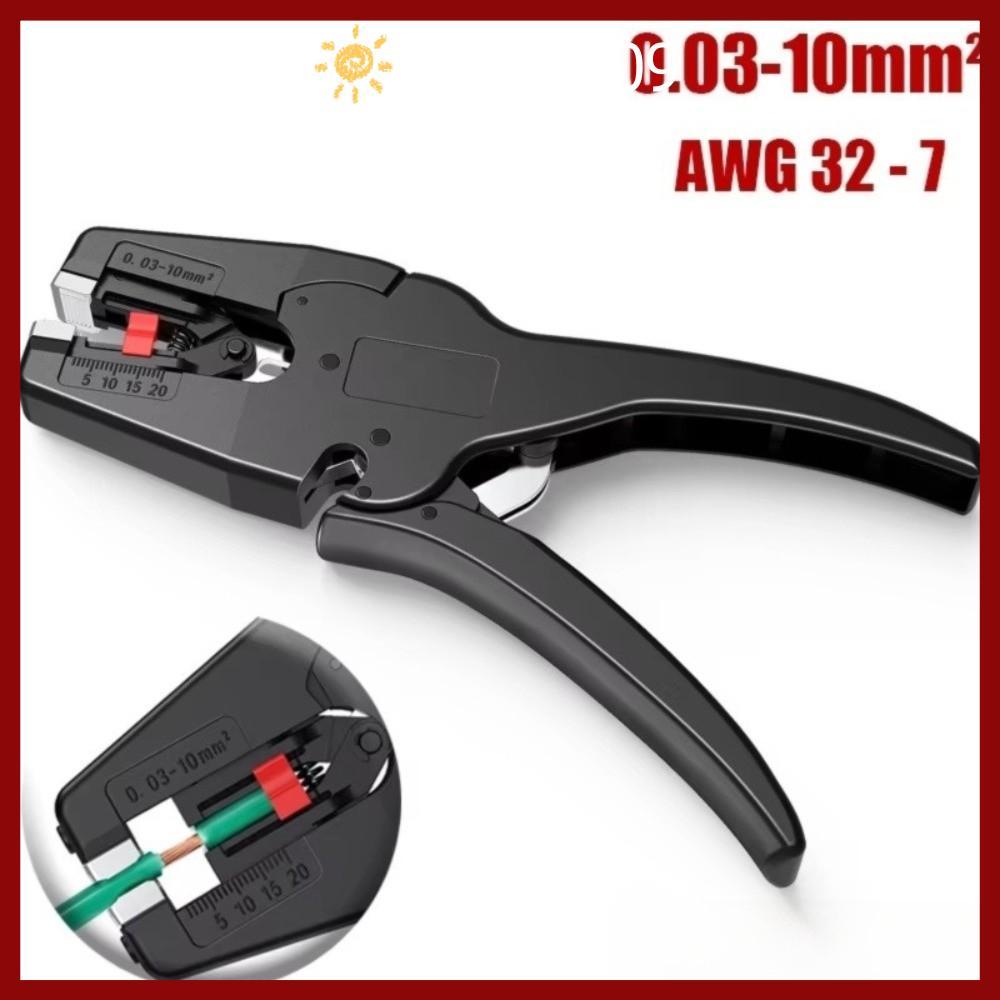 PTKFPT09 คีมลวด,แบบพกพาขนาดเล็กอัตโนมัติ,คุณภาพสูงHeavy Duty 2 in 1 32-7AWGคีมปอกสําหรับ 0.03-10mm2 