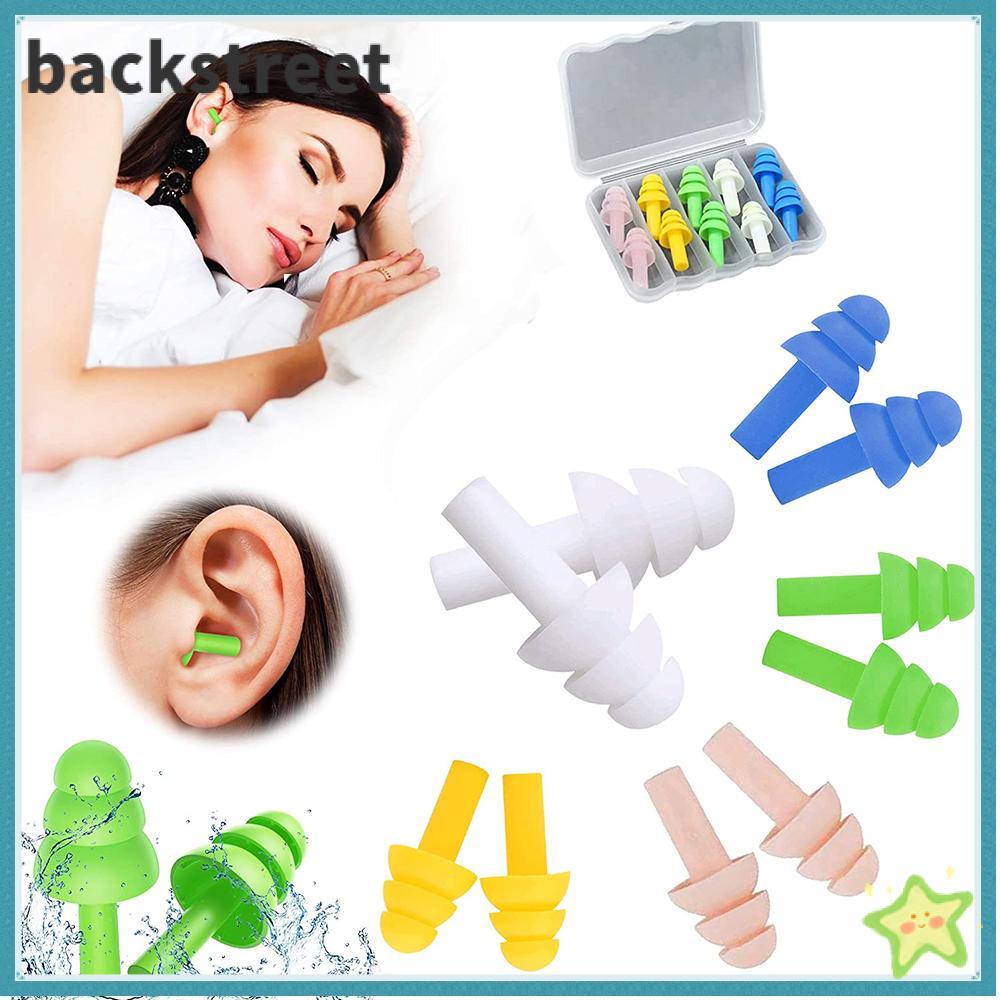 BACKSTAGEREETDV 5Pairs Ear Plugs Sleeping Soft Reusable Sleep Ear Plugs