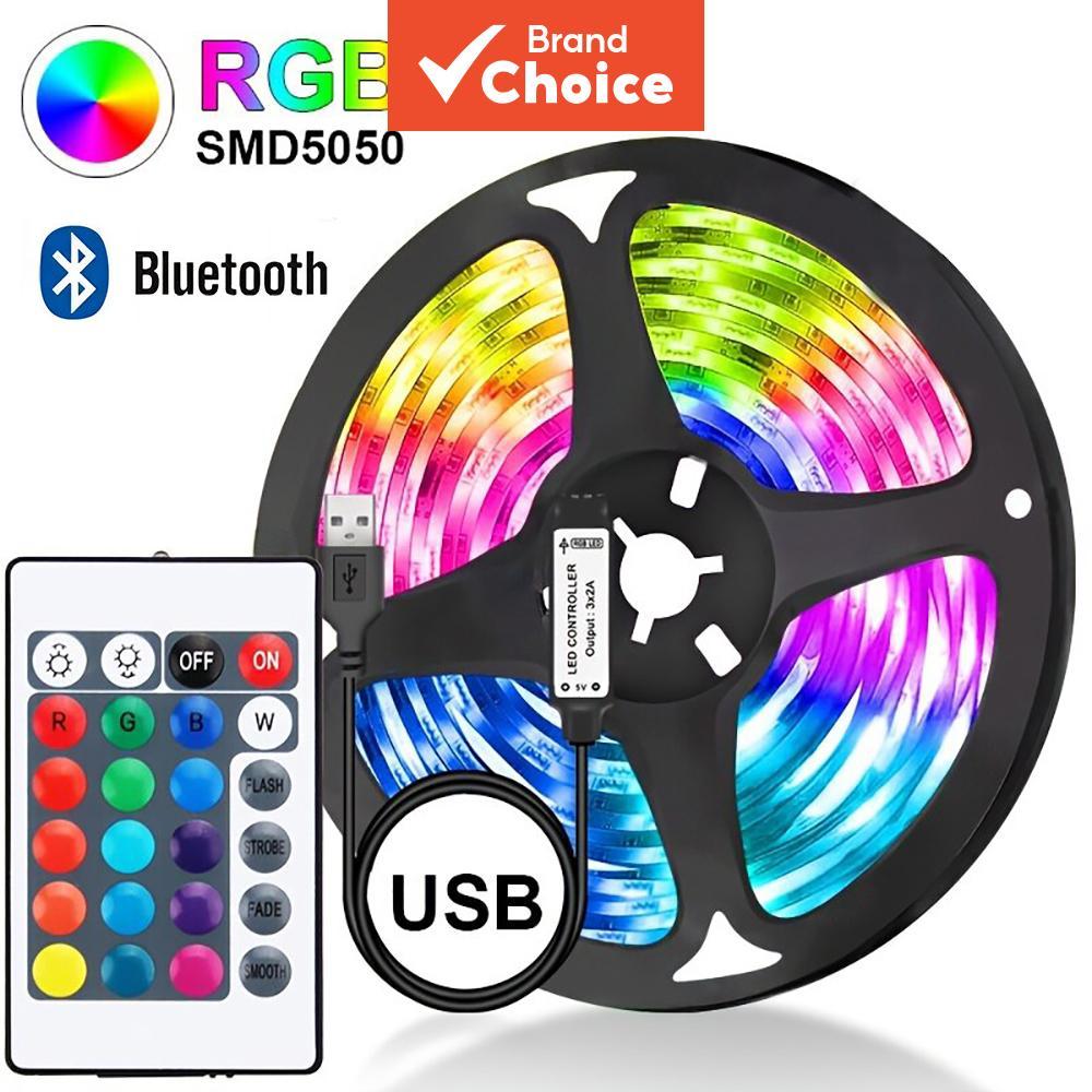 AXUS ไฟเส้น LED เทป 5050 SMD RGB เปลี่ยนสีได้ เชื่อมต่อผ่านบลูทูธ ใช้งานกับแอป Tuya Smart Life