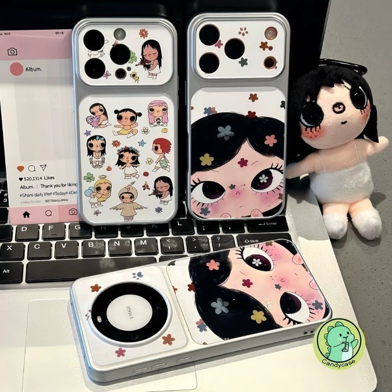 น่ารักการ์ตูนสาวเคสโทรศัพท์สําหรับ Xiaomi 17T 17 Pro Max 15 15T 14 14T 13T 12 Ultra 12T 12S 12X Mi 11i 11X 11 Lite Pro 5G 4G ฝาครอบตลก Simple Matte Soft Casing