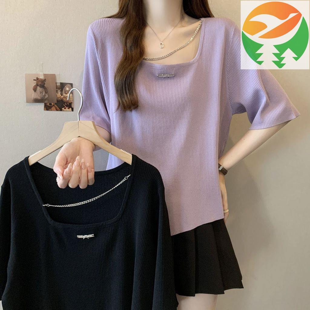 Gm1 [Everyday Boutique] เสื้อยืดคอเหลี่ยมกระชับสัดส่วน - Perfect Fit สําหรับขนาดใหญ่