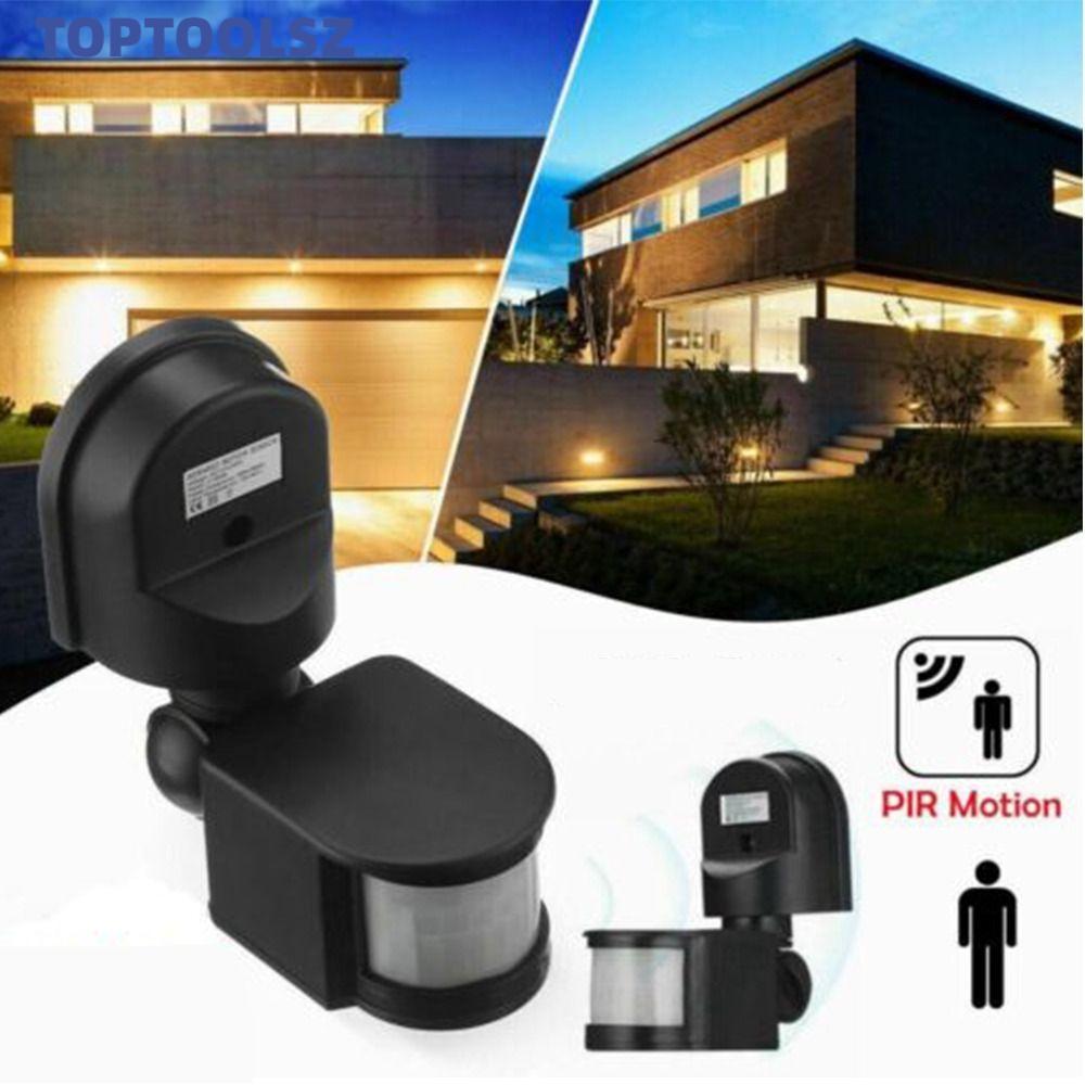 TOPTOOLS อินฟราเรด PIR 220V ไฟ LED เซ็นเซอร์ติดผนัง