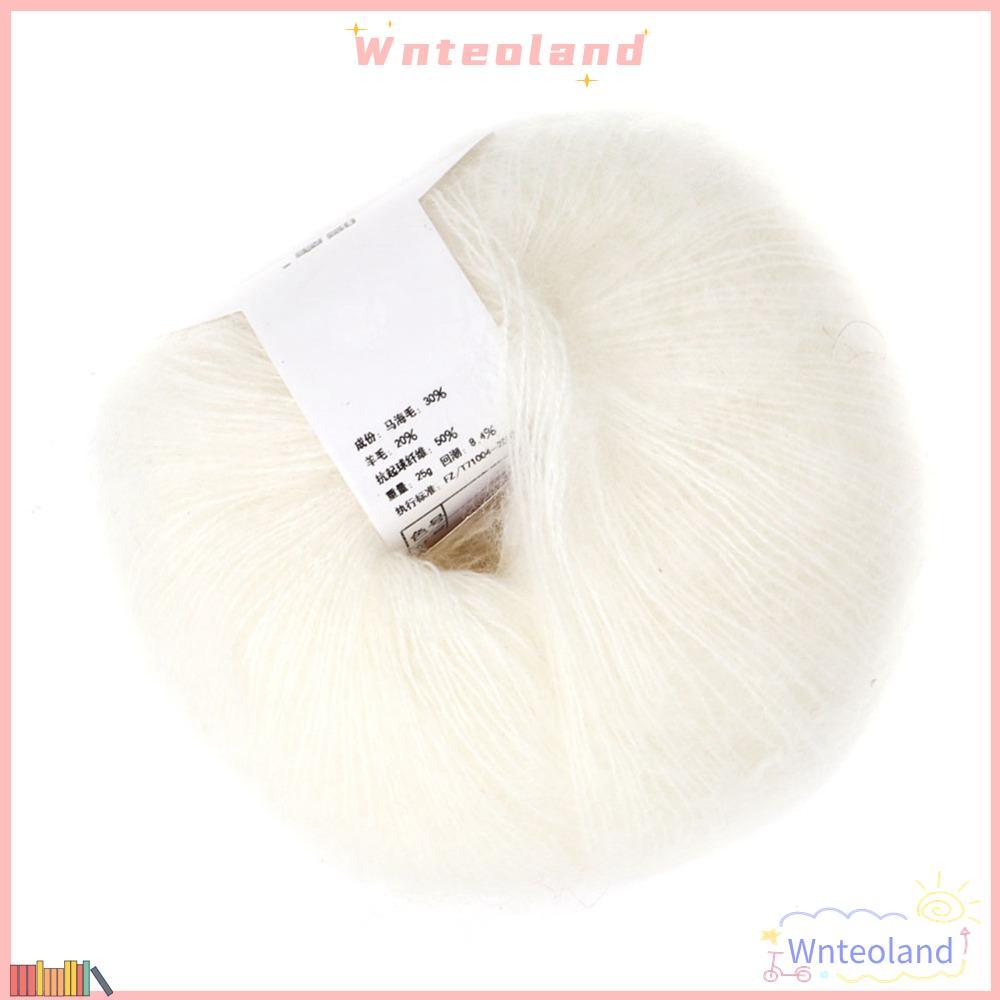 WNTEOLAND Mohair Yarn, Fuzzy Fur Soft Texture Faux Mohair Yarn, Soft Long Wool Thin Gauge Fine Yarn 