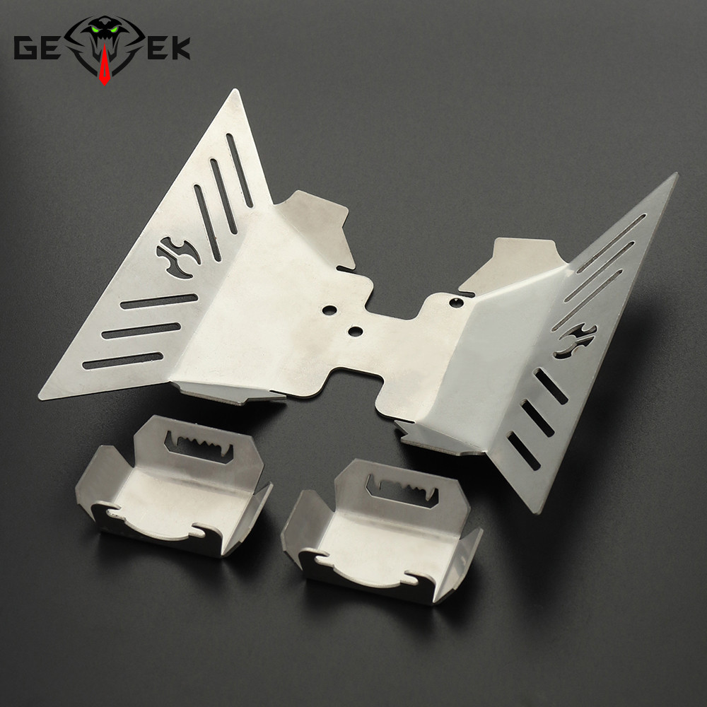 สแตนเลสแชสซีแผ่นกันลื่นเพลา Differential Armor สําหรับ 1/10 RC Crawler Axial Capra 1.9 UTB 4WS AXI03