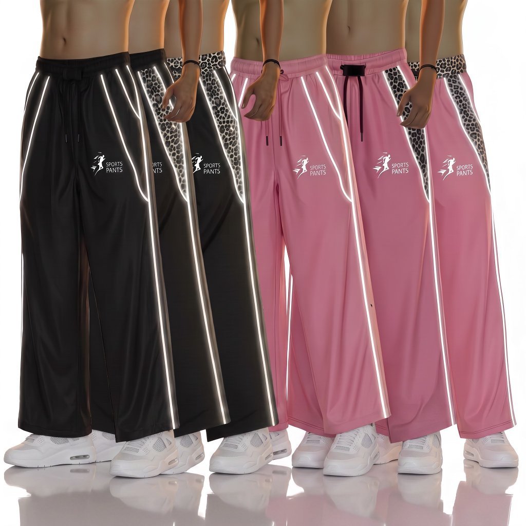 (3)--PCS--กางเกง LEOPARD LIST LIGHT UP TRAINING-SPORTS PARACHUE --(5 ปี