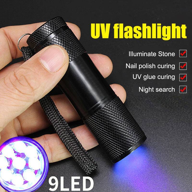 Kaleidoscope UV ไฟฉาย UV Light ไฟฉาย 395nm ไฟฉาย Mini Light ไฟฉายสําหรับ UV เรซิ่นกาว Curing สัตว์เล