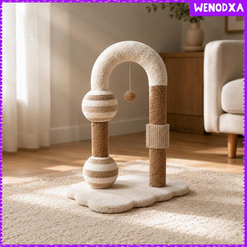 [Wenodxa] Shed-Less Arched Feline Scratch Post Sturdy Feline Scratch Arch ฐานที่มั่นคง