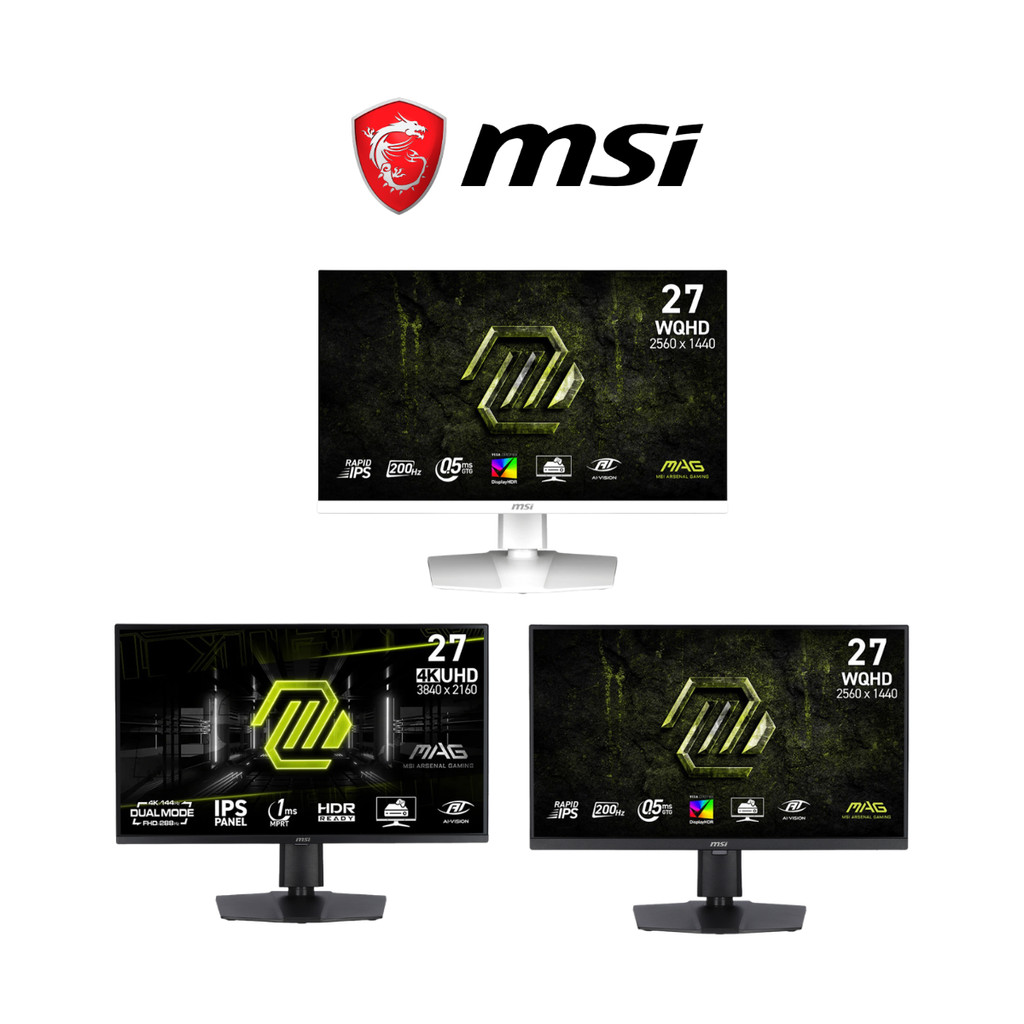 MSI MONITOR MAG 274QRFW E20|275UPD E14|274QPF E20|274QPF X30MV|272PF X24|275QF E20|272QP X24 27" รับ