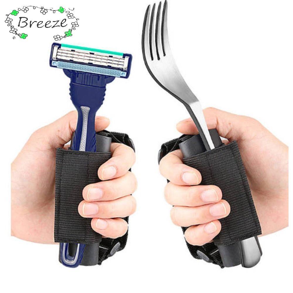 BREEZE ที่วางภาชนะสายรัด, Self-Care Washable Eating Assistance Cuff, Hypoallergenic Elastic Aid Uten