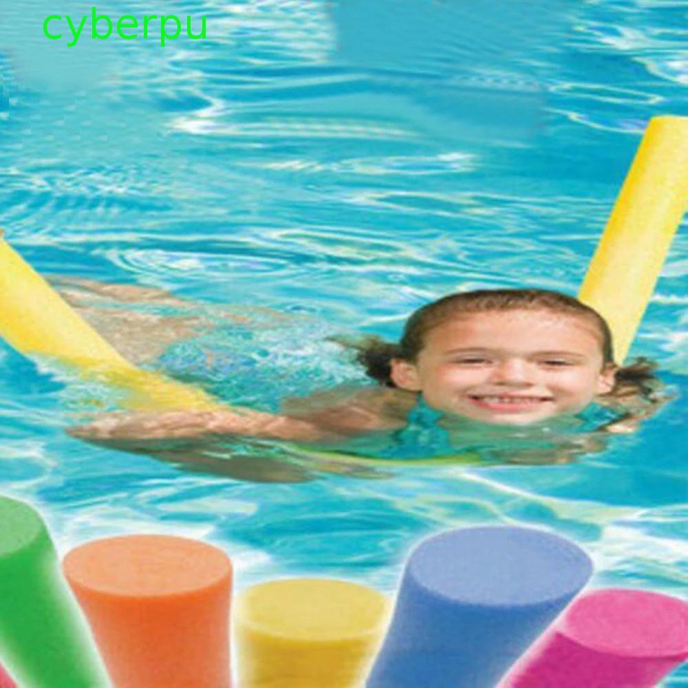 CYBERPULSE แท่งโฟมลอยน้ําสําหรับเด็กยืดหยุ่น Wogle Noodles สีสัน Float Hollow Water Float Aid