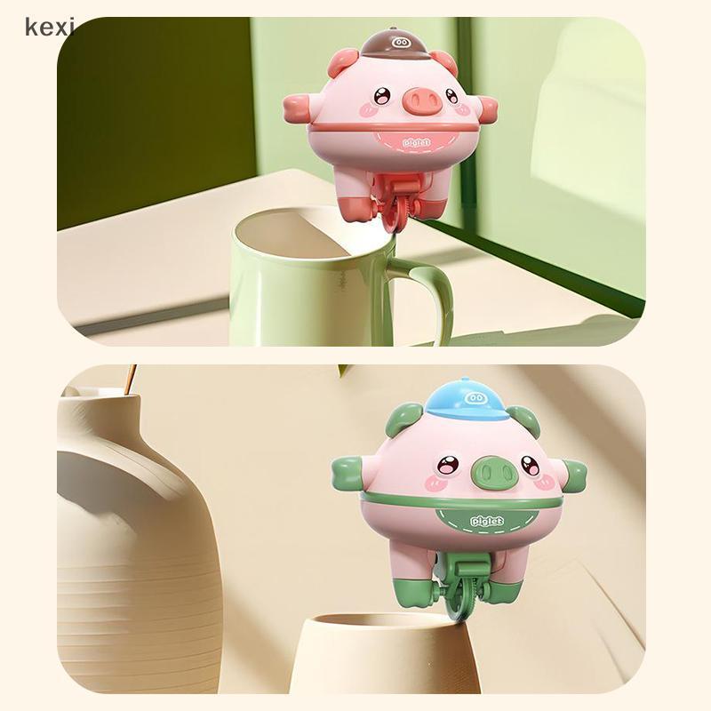 <kexiuaaa>Novelty Tightrope Walking Tumbler,น่ารัก,Balanced Piglet Gyro Cute Balance Piglet Piglet P