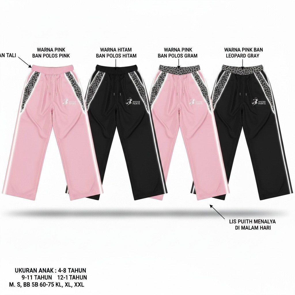 (LEOPARD) LEOPARD PANTS REFLECTIVE LIST PANTS -S (XXXL)
