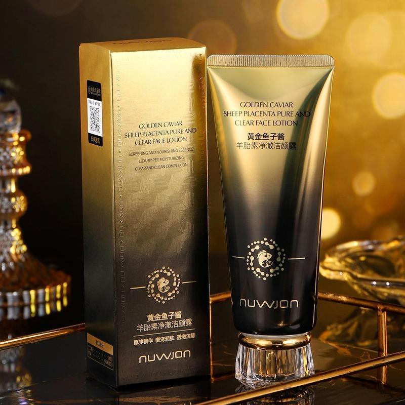 พร้อมสต็อก You Zun Golden Caviar Sheep Placenta Cleanser Lotion Refreshing Makeup Remover ทําความสะอ