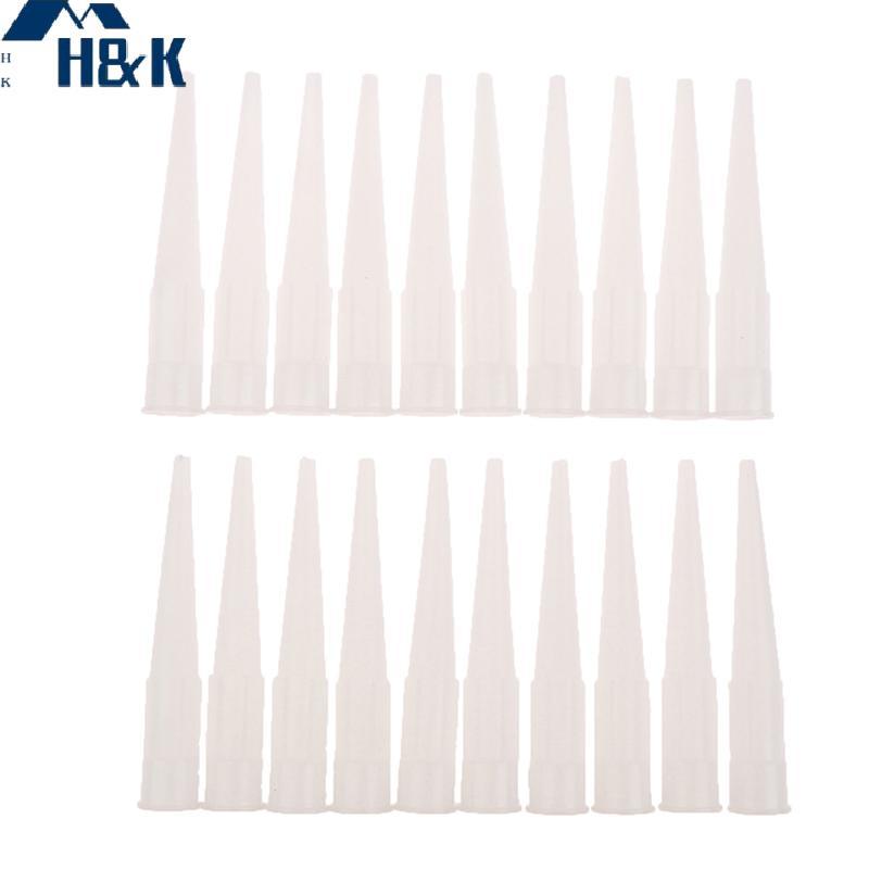 [H&K] 20 ชิ้น Universal Caulking หัวฉีดกาวแก้วหัวฉีด Sealant ซิลิโคนปาก {th}