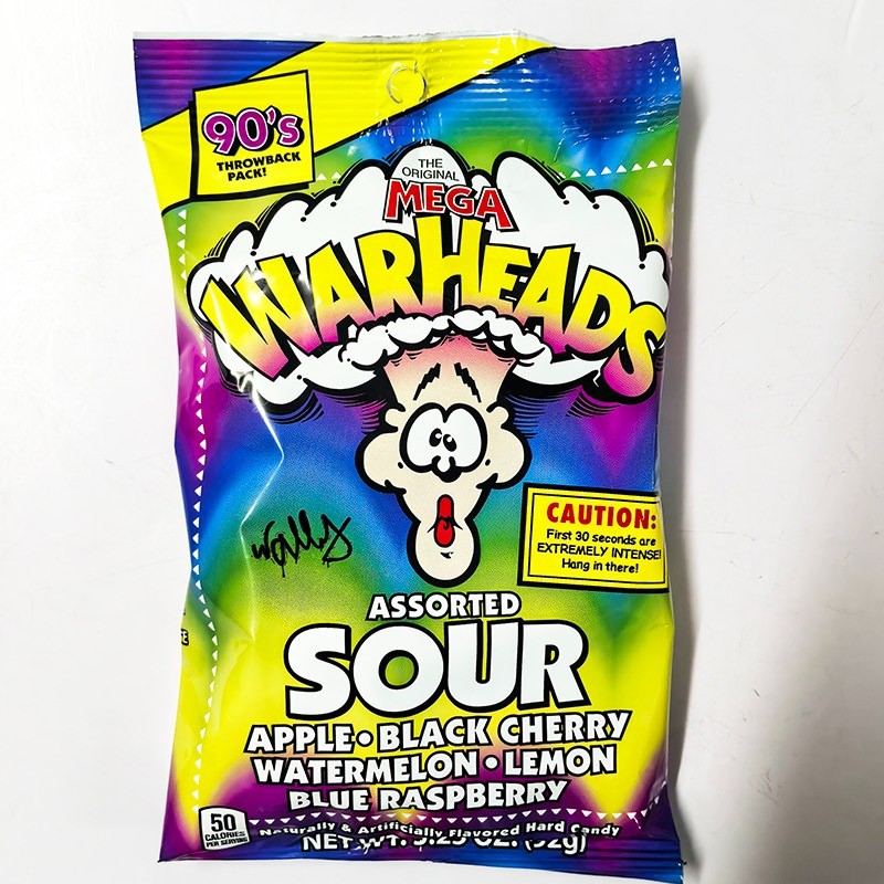 WARHEADS ลูกอมเปรี้ยวสุด หลายรส สเปรย์/ก้อน For ของหวาน