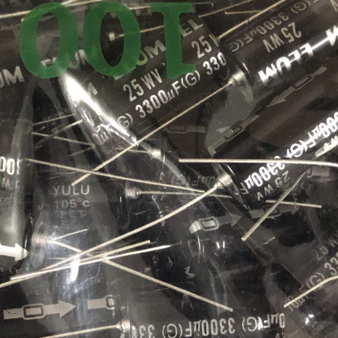 25V3300UF 3300UF25V ยี่ห้อใหม่ Axial แนวนอน Extremely Electrolytic Capacitor 16 * 32