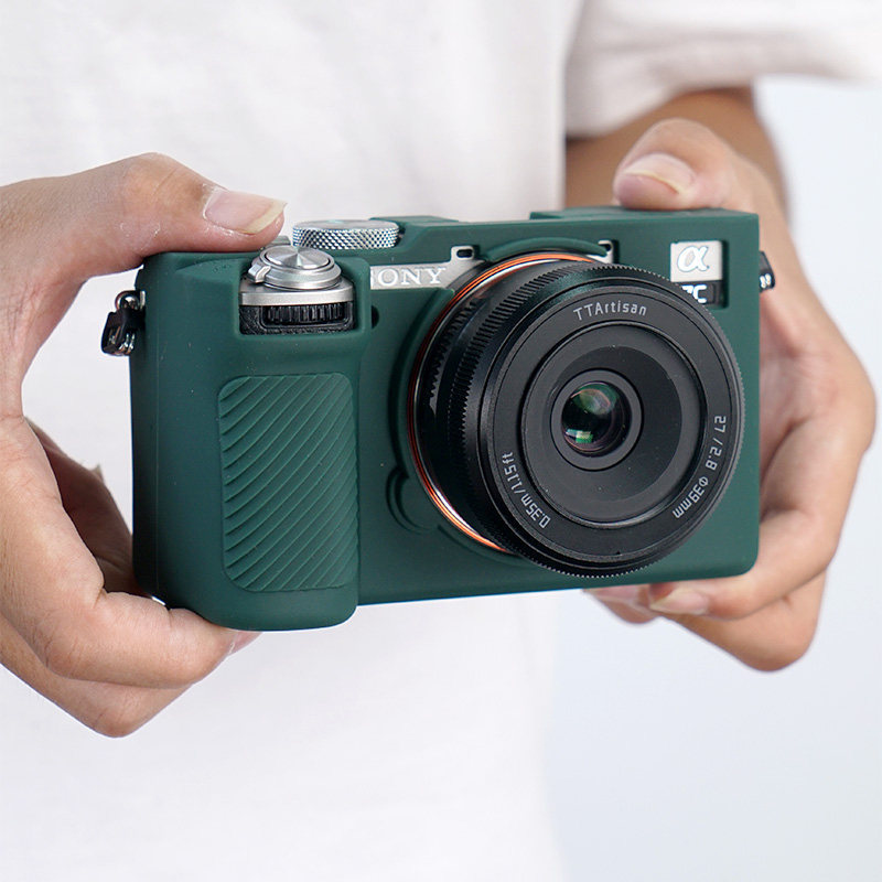 เหมาะสําหรับกระเป๋ากล้อง Sony A7C2 รุ่นที่สอง A7CR Micro เคสซิลิโคนเดี่ยว A7Cii Anti-Collision Stora
