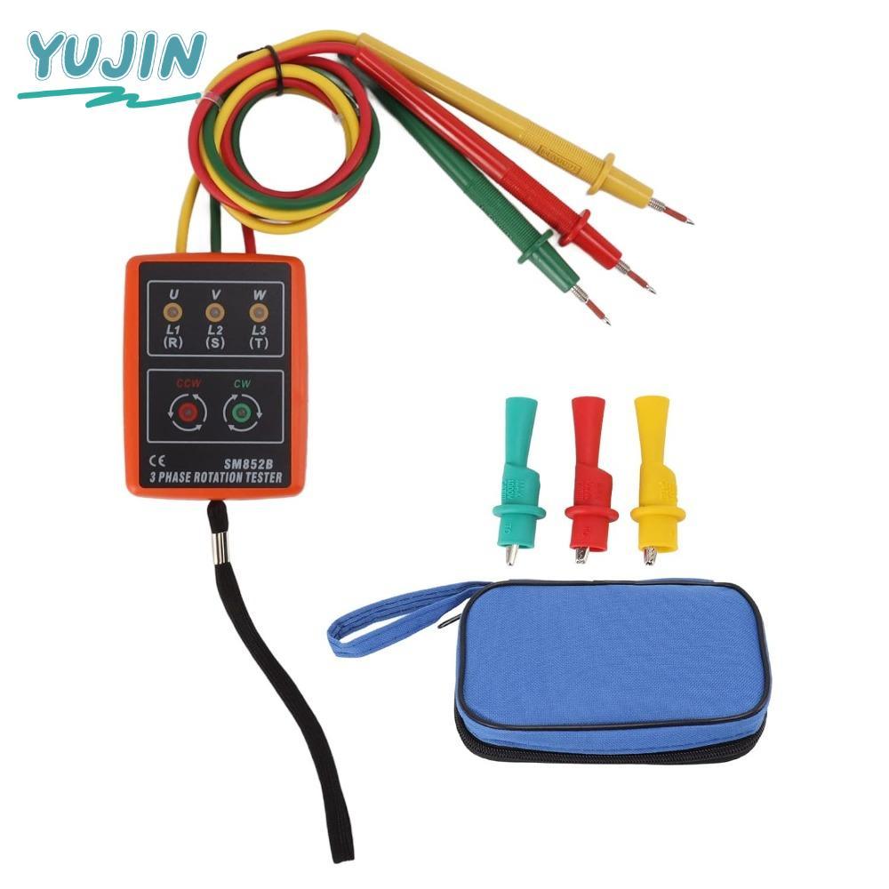 YUJIN เครื่องทดสอบการหมุนเฟส, 20Hz-400Hz Buzzer เฟสลําดับเมตร, Professional SM852B แบบพกพา LED ตัวบ่