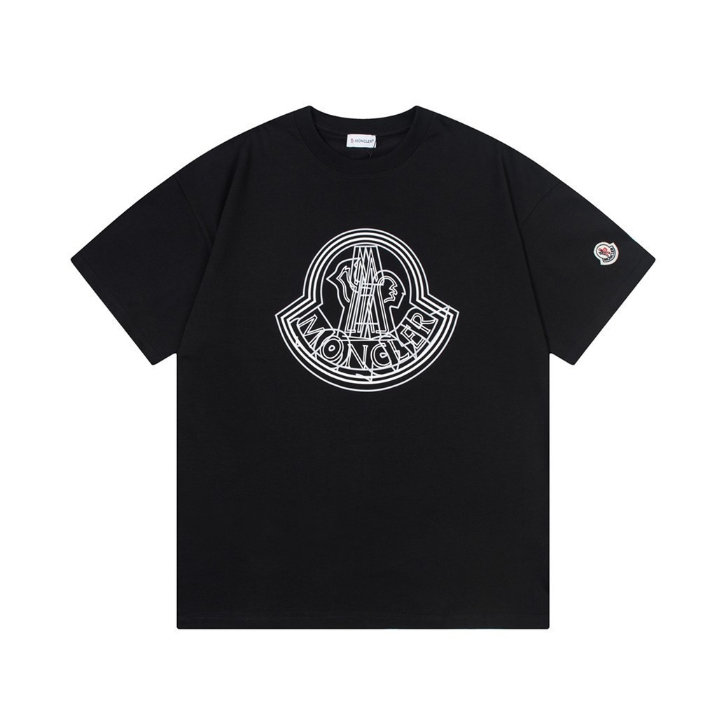 Moncler2026 Moncler 2026 คลาสสิกรอบคอแขนสั้นเสื้อยืดผู้ชายผู้หญิงสไตล์พิมพ์เสื้อยืดฤดูใบไม้ผลิแฟชั่น