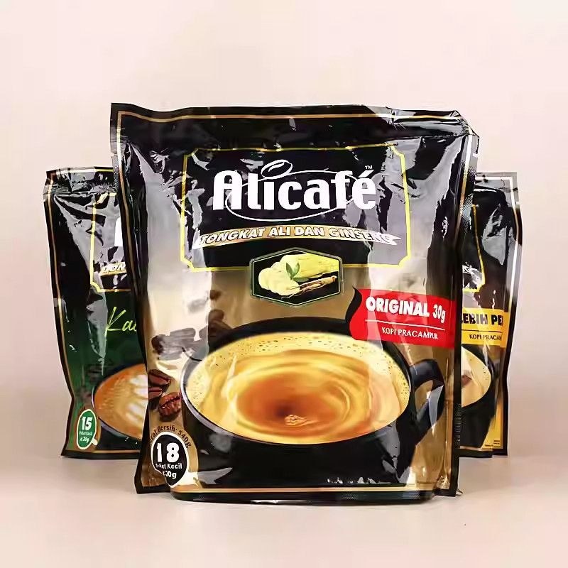 Malaysia Alicafe 5-in-1 Brown Telidong Leather Arry Ginseng Coffee Original Fragrant Strong Tea#马来西亚
