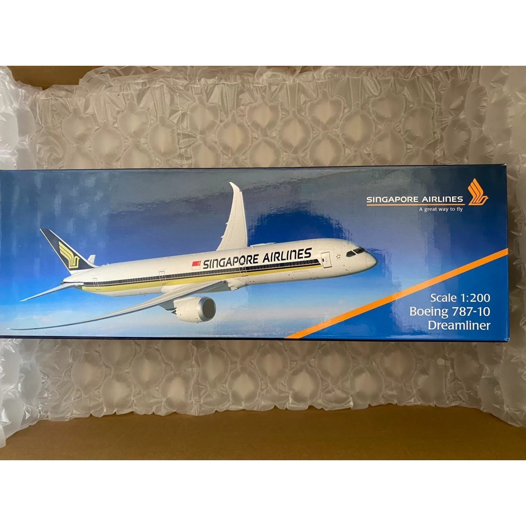 [สต็อกพร้อม] เจซี แอร์ไลน์สิงคโปร์ โบอิ้ง ข787-10 1: 200 โลหะผสม ใหม่เอี่ยม ยืนยันภาพ 360 องศา ก่อนส