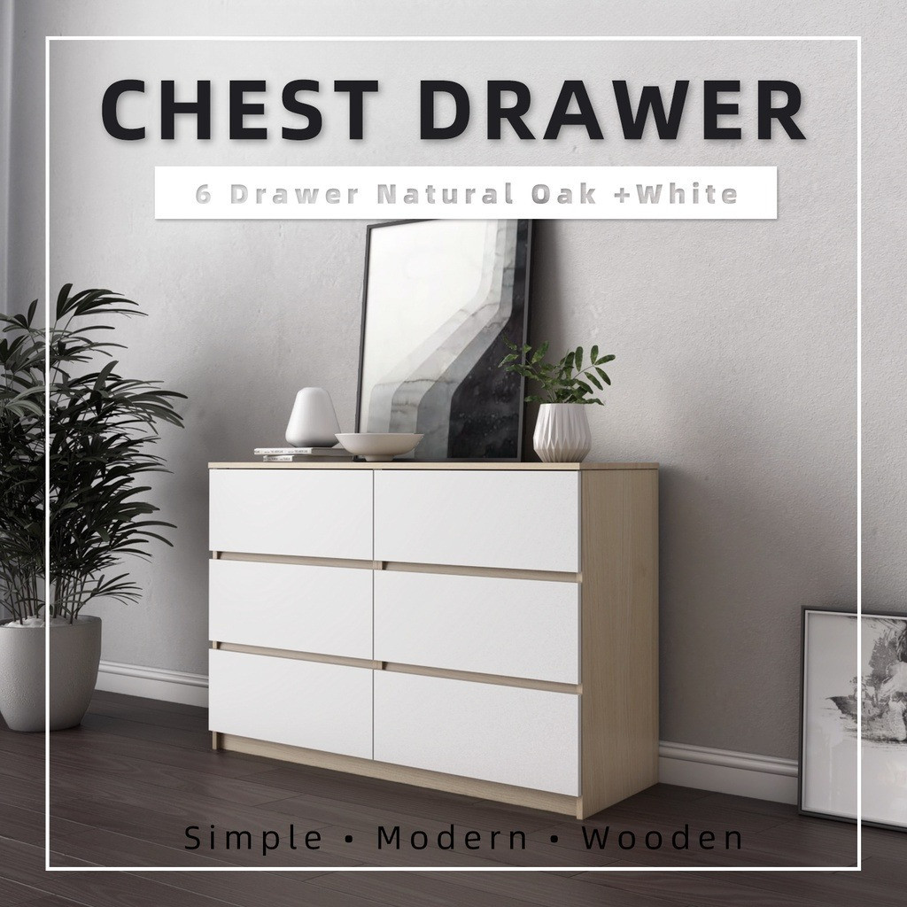 6 Drawer Chest Drawer 3 layer Drawer Big Size L120CM - 7003
