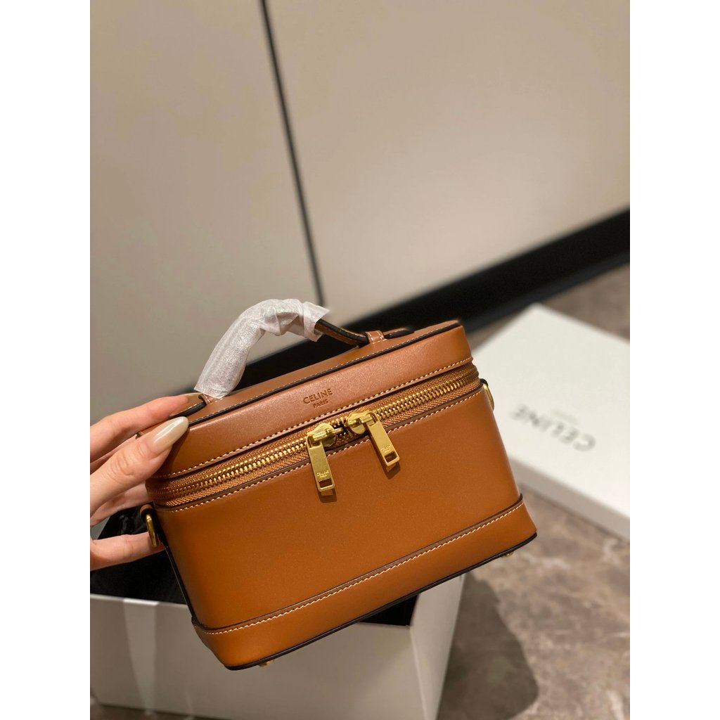 [Old Fairy] celine vanity กระเป๋าเครื่องสําอางกระเป๋ากล่องกระเป๋ามือกระเป๋าสะพายข้างceกระเป๋าเครื่อง