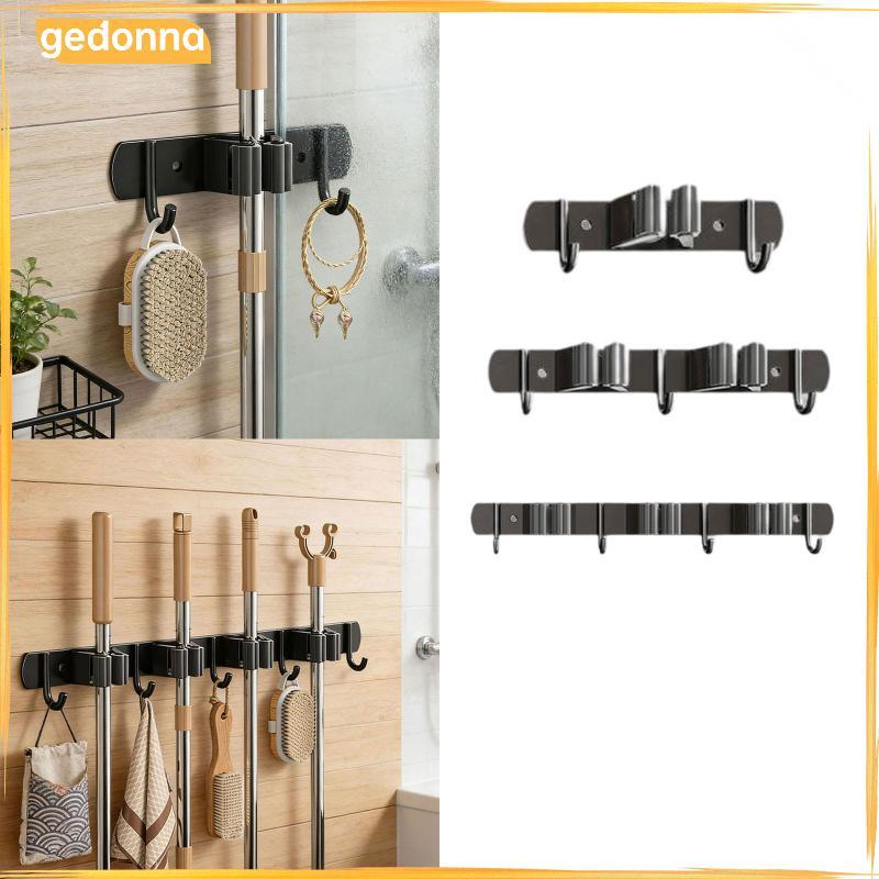 [gedonna] Mop Broom Holder Wall Mount Broom Holder Broom Organizer Storage Rack Non Slip Stainless S