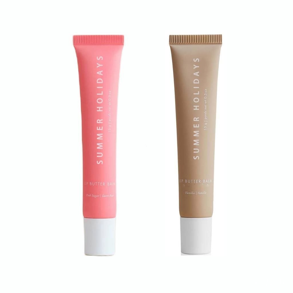 2Summer Holiday Lip Balm Set,Nourishing lip Balm,Ultra-hydrating,Dant Moisturizing,0.5Liquid oz(น้ํา
