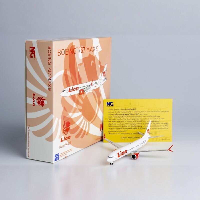 NG รุ่น 1/400 เครื่องบินโดยสารโลหะรุ่น B737 MAX9 อินโดนีเซีย Lion Aircraft PK-LRI/PK-LRF