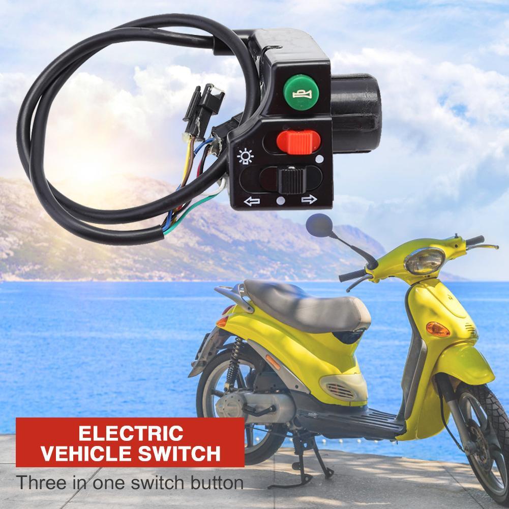 E-Scooter สําหรับสวิตช์คอมโบ 40-60V ปุ่มไฟเลี้ยวไฟหน้าแตร