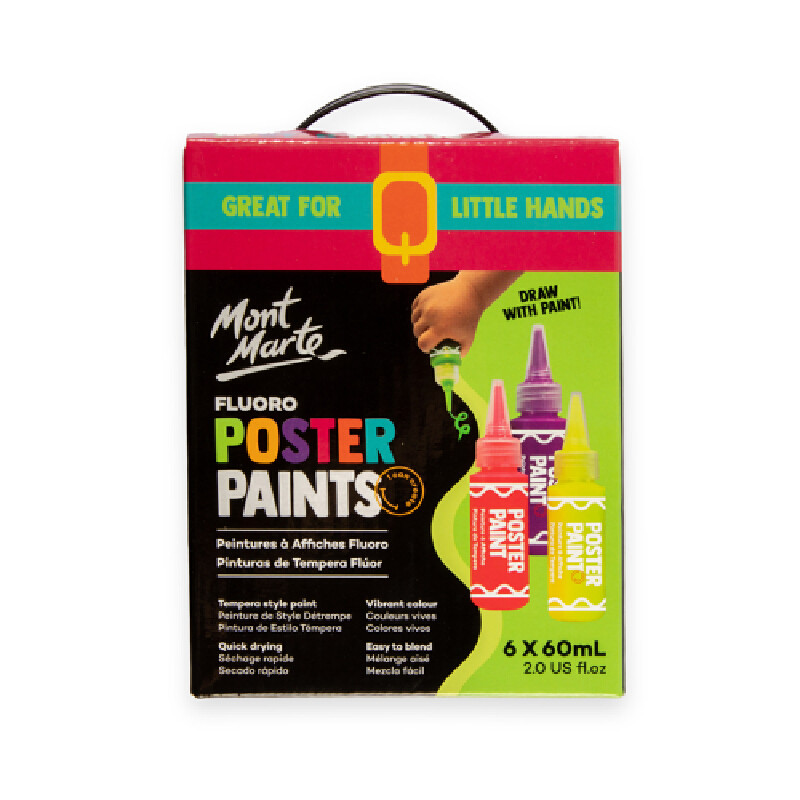MONT MARTE สีโปสเตอร์ รุ่น MPST6002 คละสี Fluro 6 สี x 60 มล.
