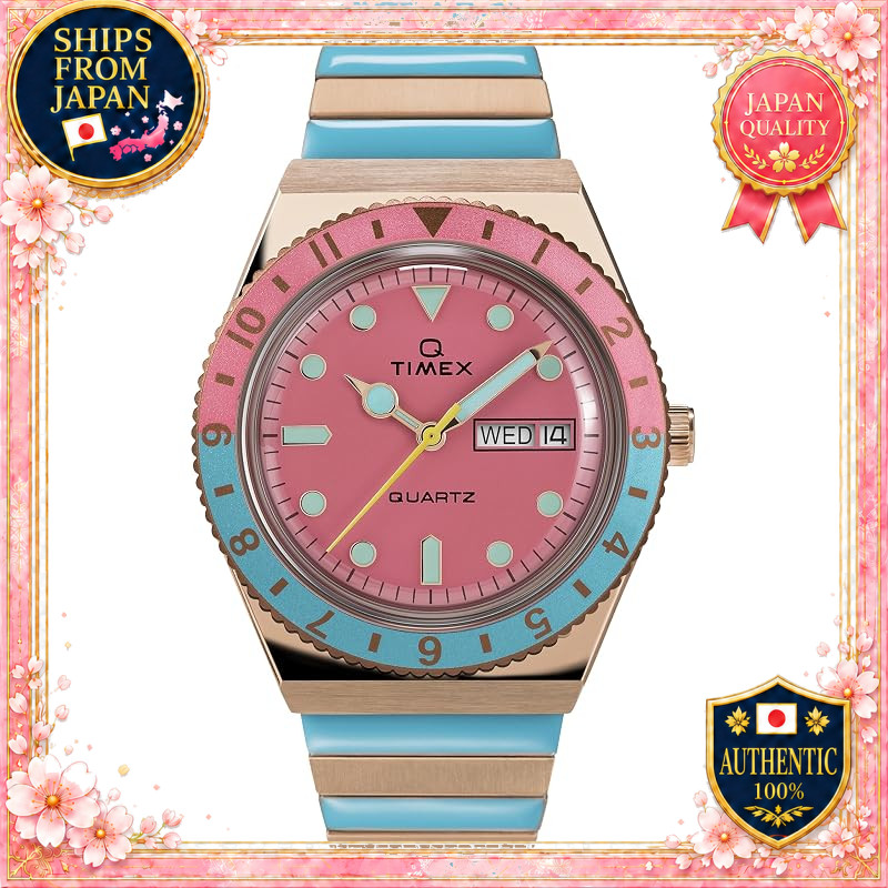 TIMEX Q Timex TW2U81500 Quartz 5 ATM Water Resistant Plastic Pink Dial