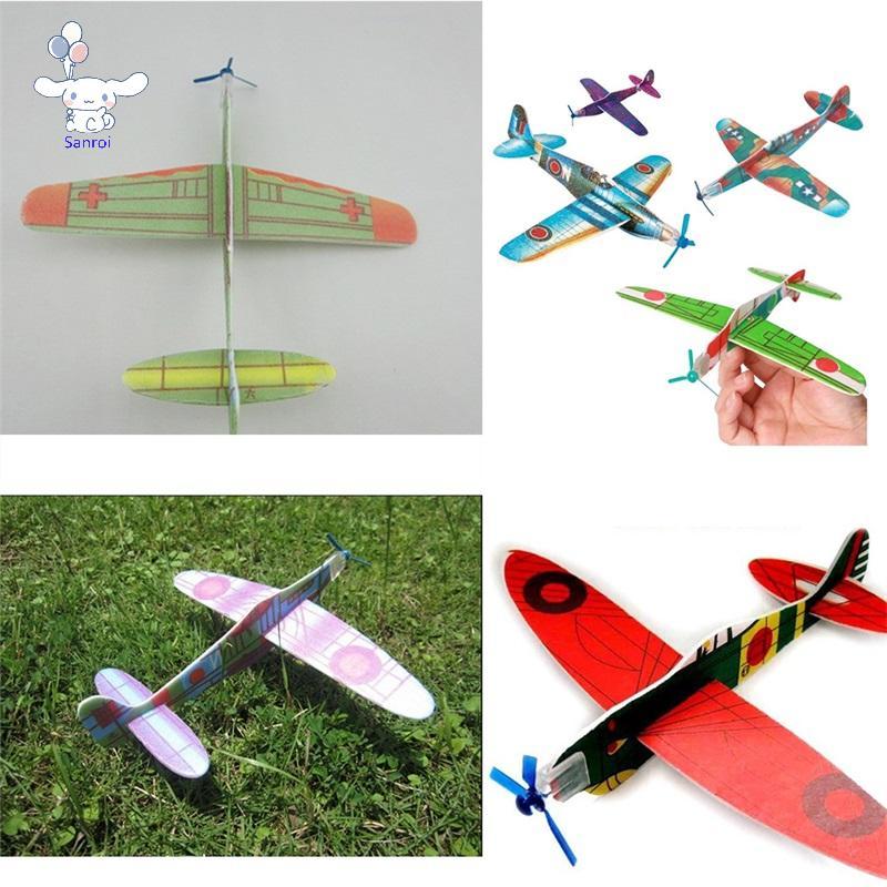 [San] 12 ชิ้น Flying Glider Plane Party Bag ฟิลเลอร์เด็กของเล่นเด็กรุ่น POP