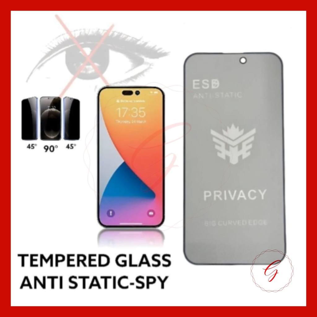 TEMPERED GLASS ANTI STATIC SPY PRIVACY สําหรับ VIVO V25 V25E V23E V21 V20 V20 SE V15 V11 V11i V11 PR
