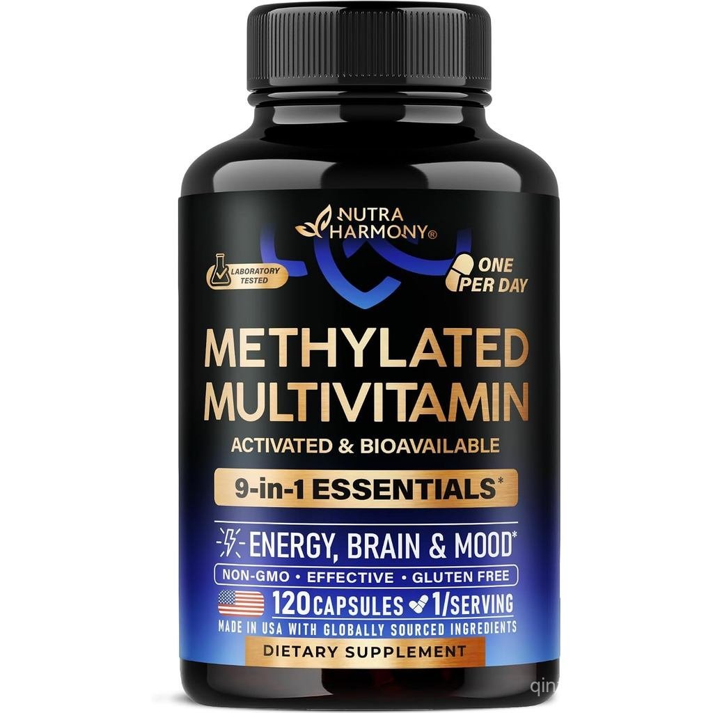 Methylated Multi 9in1 พร้อม TMG 5MTHF & B12 120 Caps | MTHFR for Men & Women BComplex Antioxidants C