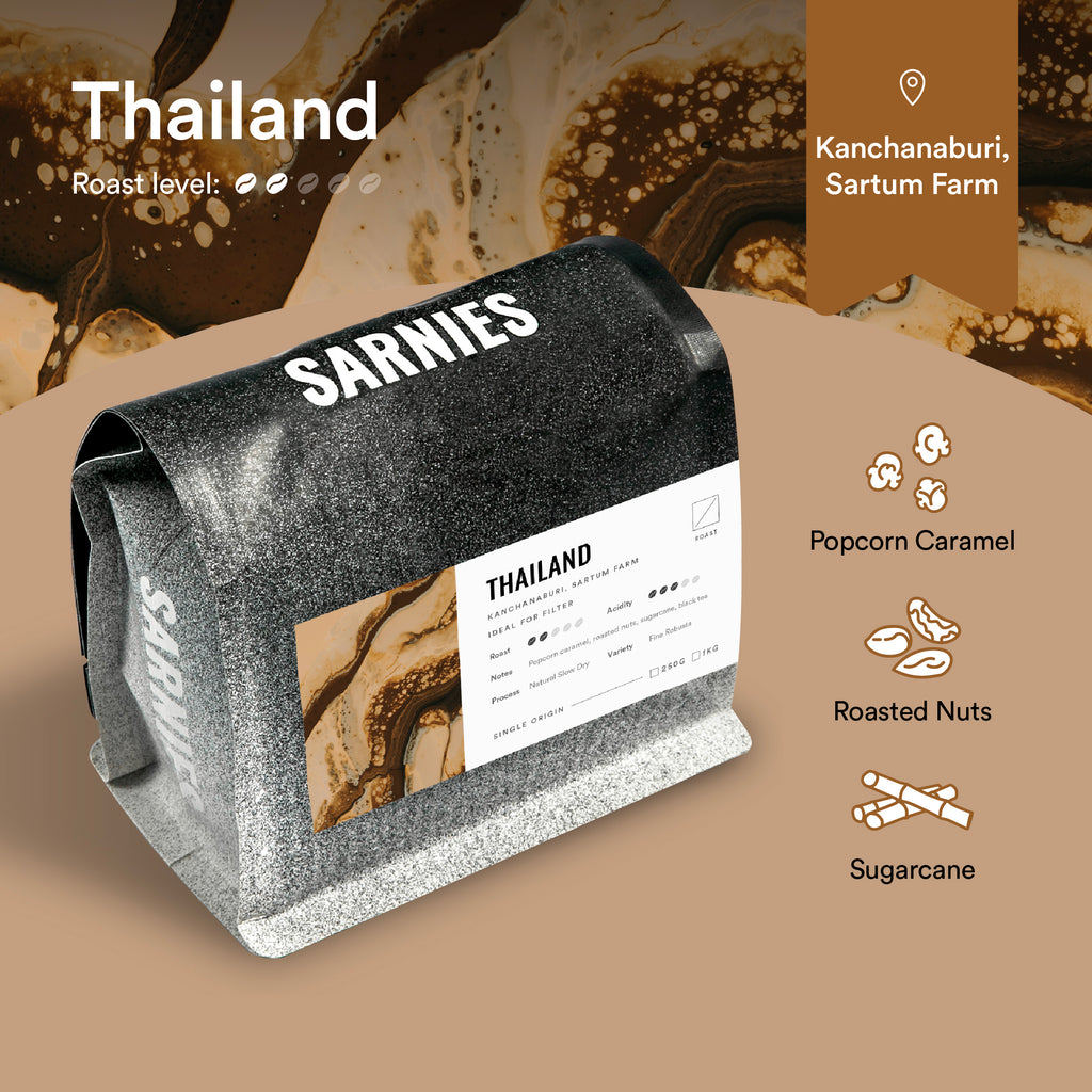 เมล็ดกาแฟ ไทย กาญจนบุรี Sartum Farm Fine Robusta Thailand, Kanchanaburi, Sartum Farm Fine Robusta Co