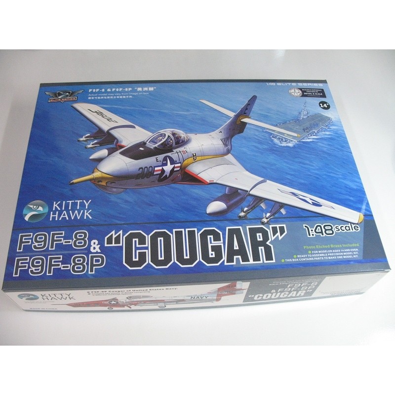 Kitty Hawk 80127 1/48 F9F-8 & F9F-8P "Cougar" โมเดลประกอบ ชุดรุ่นใหม่
