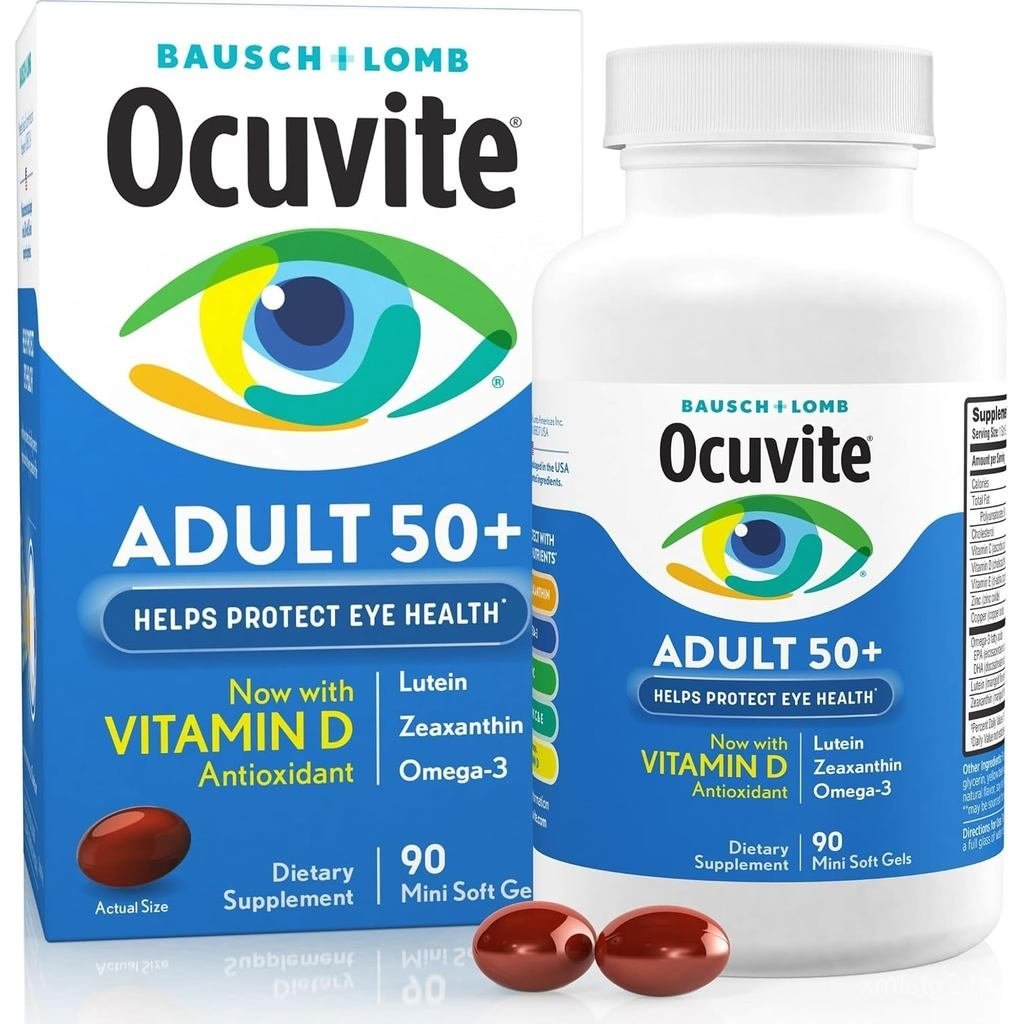Ocuvite 50+ วิตามินรอบดวงตา, ลูทีน & ซีแซนธิน, 90 ซอฟท์เจล