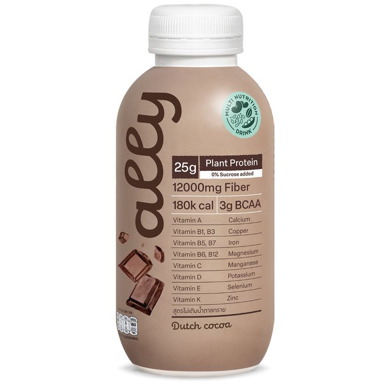 ออลลี่เครื่องดื่มโปรตีนจากพืชสูตรไม่เติมน้ำตาลรสโกโก้ 350มล. Ally Plant Base High Protein 0 Percent Sugar Cocoa 350ml.