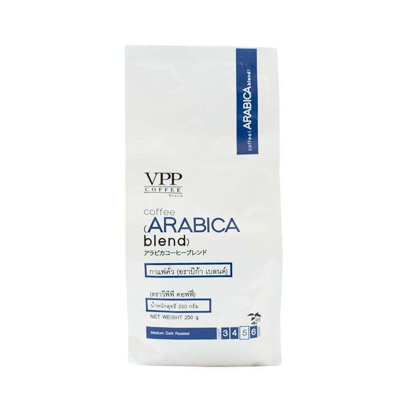 วีพีพีกาแฟคั่วบดอราบิก้าเบล็นต์ 250กรัม VPP Roast&Ground Coffee Arabica Blend 250g.
