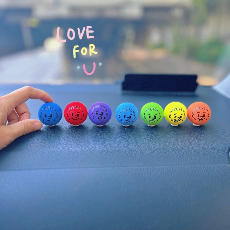 Eason Eason Eason ตุ๊กตาหัวใหญ่ diy วัสดุบาร์ Chirp Ball รถตกแต่งเครื่องประดับจี้น่ารักเครื่องประดับ