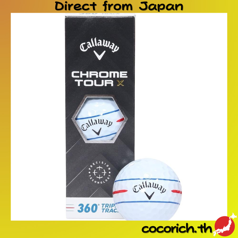 ลูกกอล์ฟ CALLAWAY Chrome Tour CHRM TOUR X 24 360TT 3B (แพ็ค 3 ลูก) สีขาว สำหรับผู้ชาย, โครงสร้าง 3 ชั้น, ดีไซน์ทันสมัย, คุณภาพระดับมืออาชีพ  【ส่งตรงจากญี่ปุ่น】